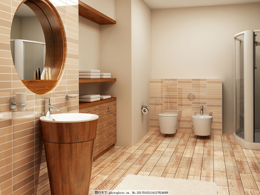 卫生间装修效果图01 浴室 卫生间效果图 浴室装修效果图 浴室装修图片