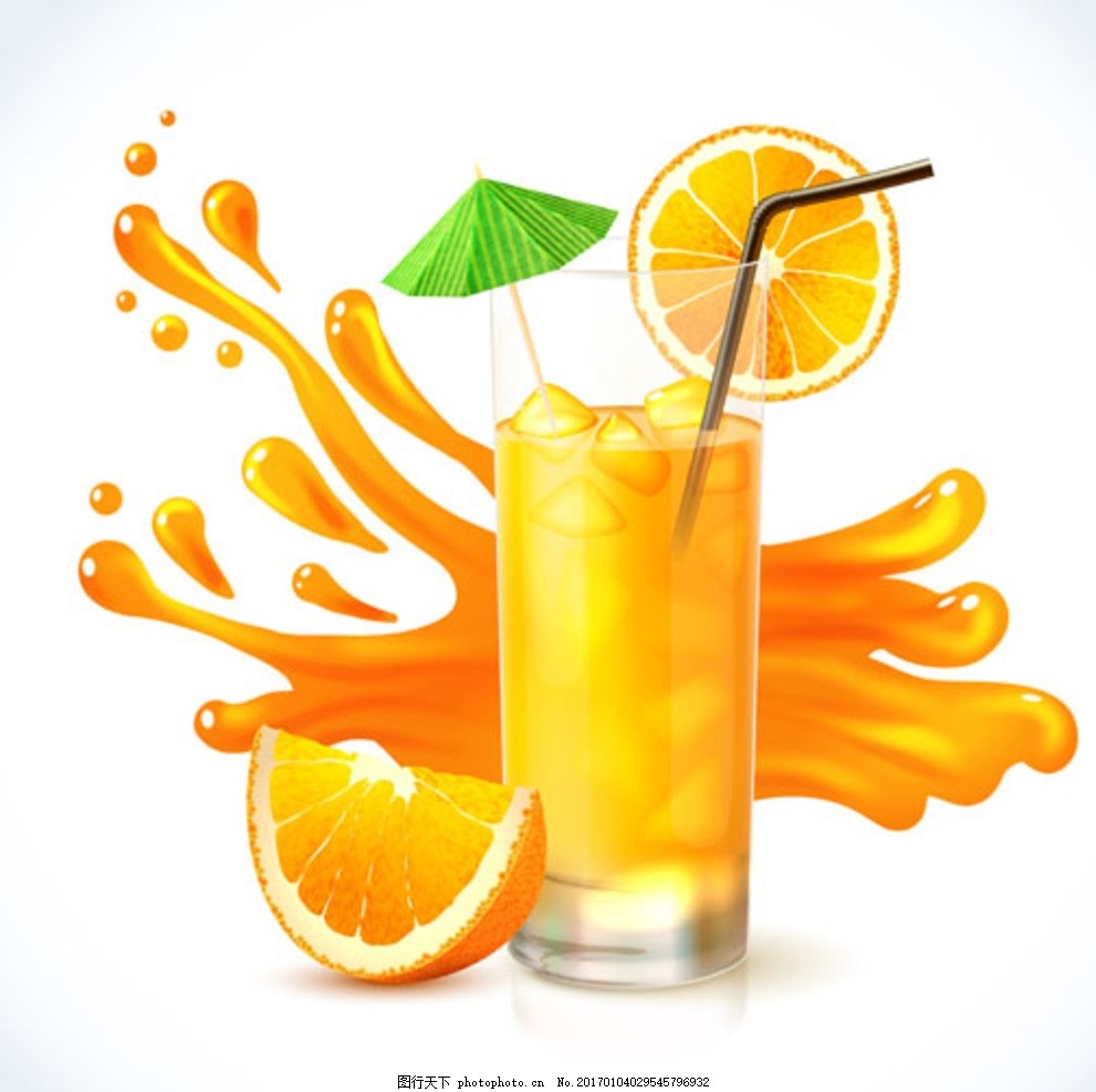 手绘水彩脐橙汁,水果图片 水果海报 水果店 水果