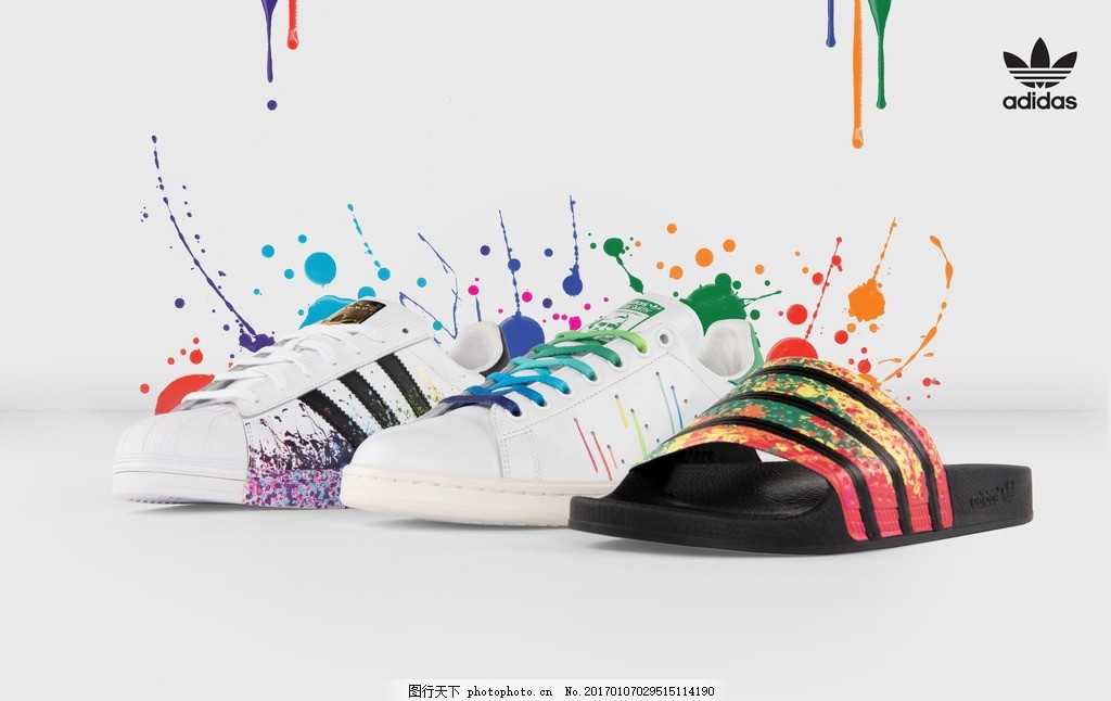 阿迪达斯板鞋,运动 健身 动感 鞋子设计 服饰 时尚-图行天下图库
