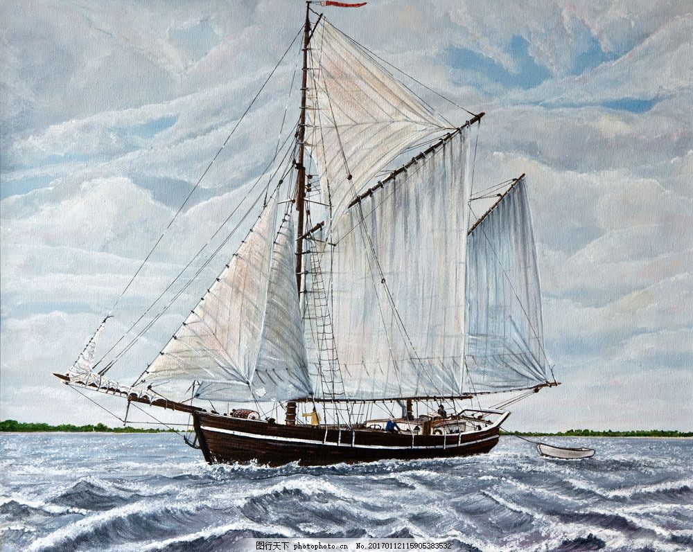 大海风景油画 大海风景油画图片素材 油画写生 风景写生 绘画艺术