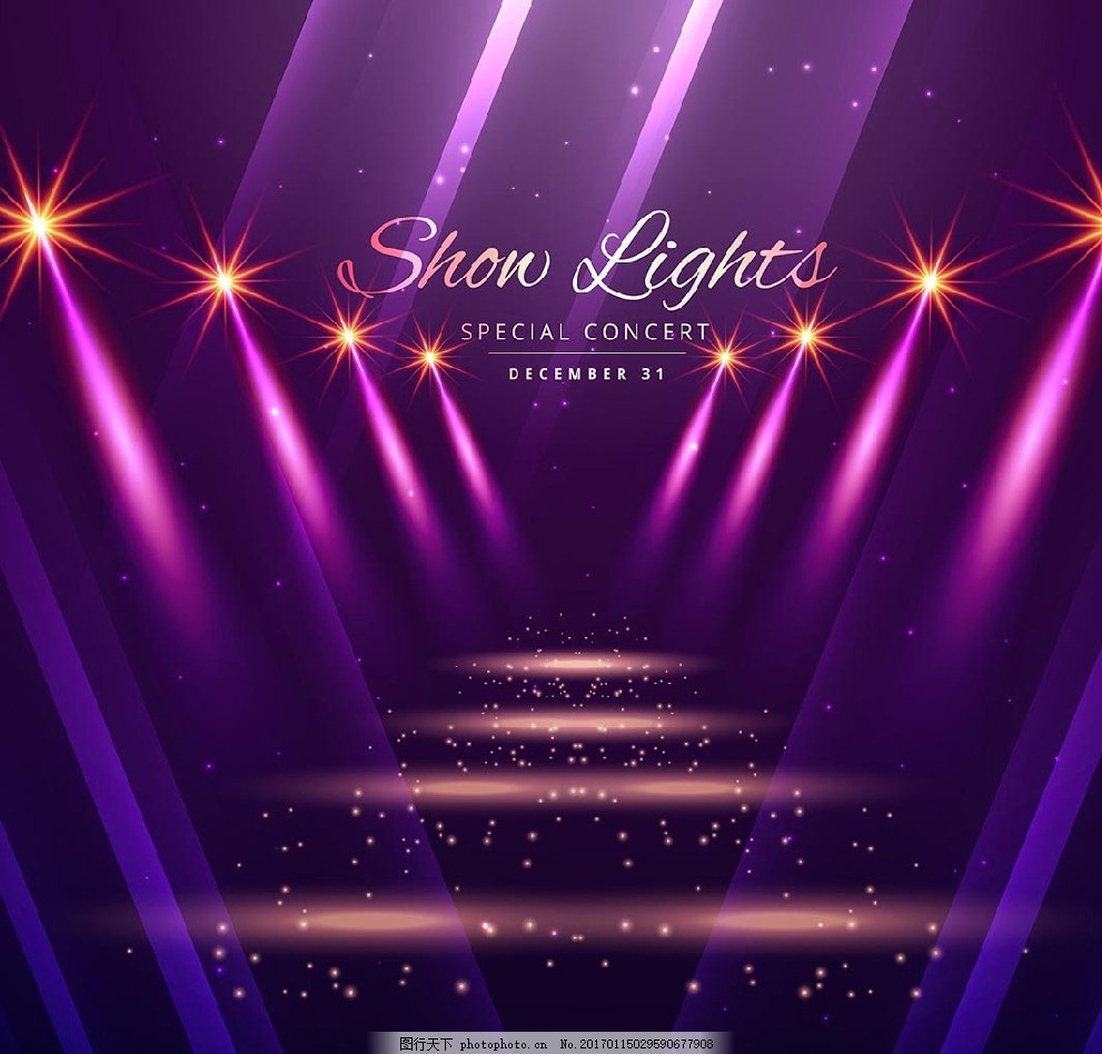 炫酷舞台,矢量 背景 灯光 光晕 光昏 星空 星空背景-图行天下图库