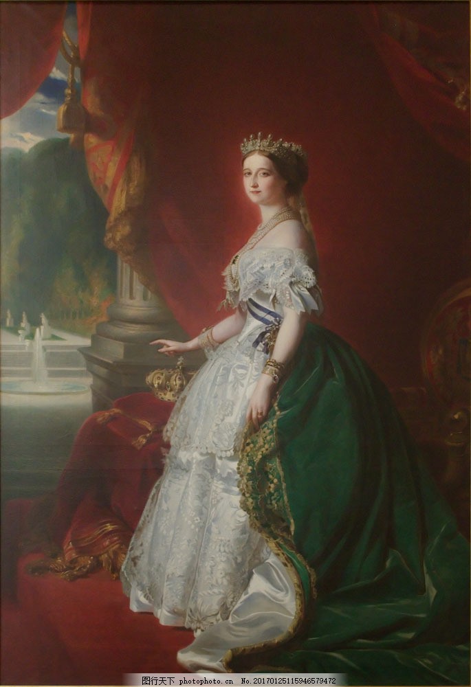 欧洲中世纪贵妇油画图片_行业工艺_高清素材_图行天下图库