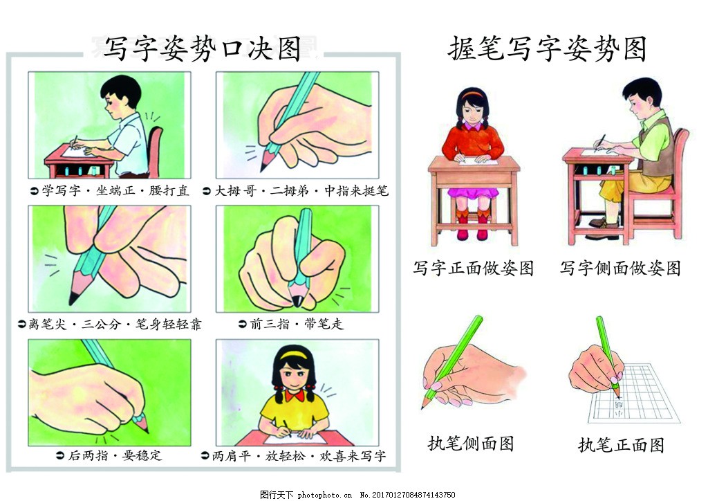 怎样握笔写字不累?最好有图