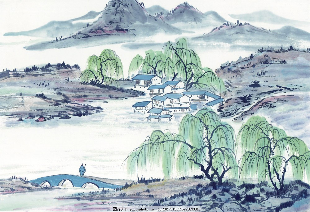 乡村风景图片_bmp山水风景画