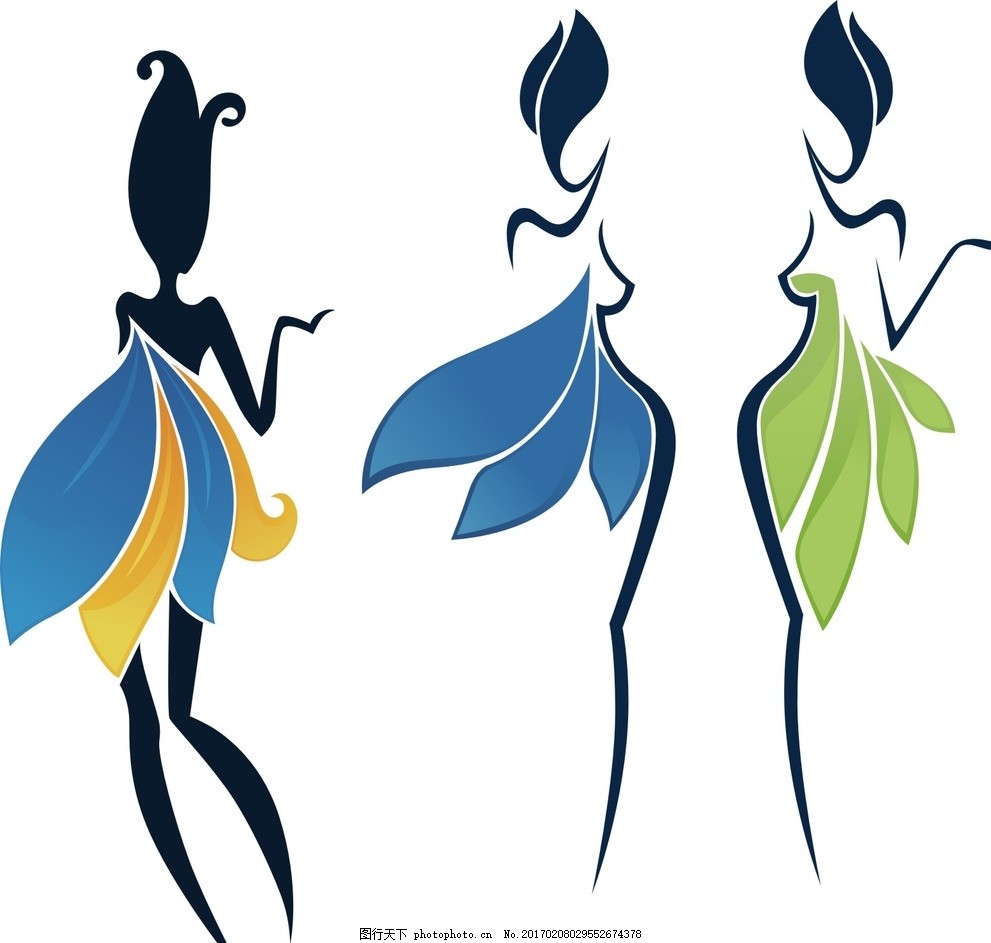 性感美女花纹,时尚 女人 女郎 剪影线 女孩花纹