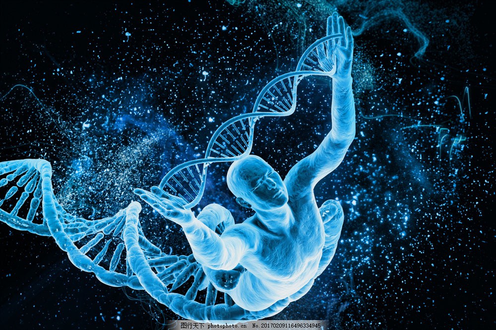 人与双螺旋科技背景图片