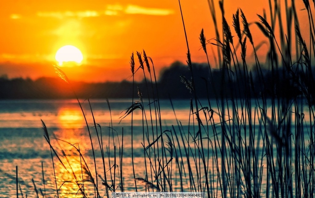 24寸电脑夕阳西下壁纸风景_观赏网