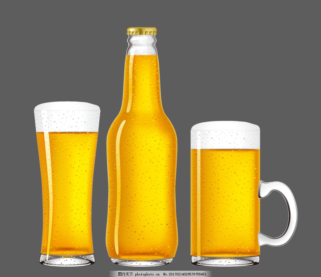 啤酒,矢量素材 矢量啤酒杯 一杯啤酒 扎啤 啤酒