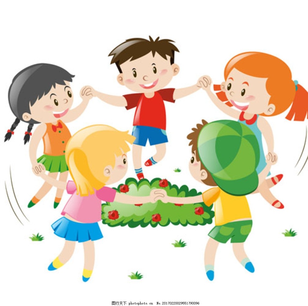 卡通儿童节快乐跳舞的孩子,宝宝 宝贝 婴儿 幼儿园-图行天下图库