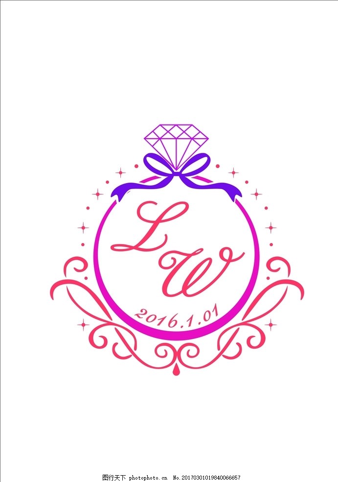 婚礼logo设计 白色 蝴蝶结 皇冠 婚礼logo 设计 标志图标 公共标识