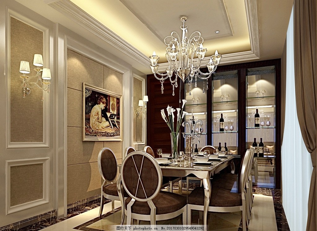 客厅 室内装修效果图,房间装修图 家具摆设 吊灯