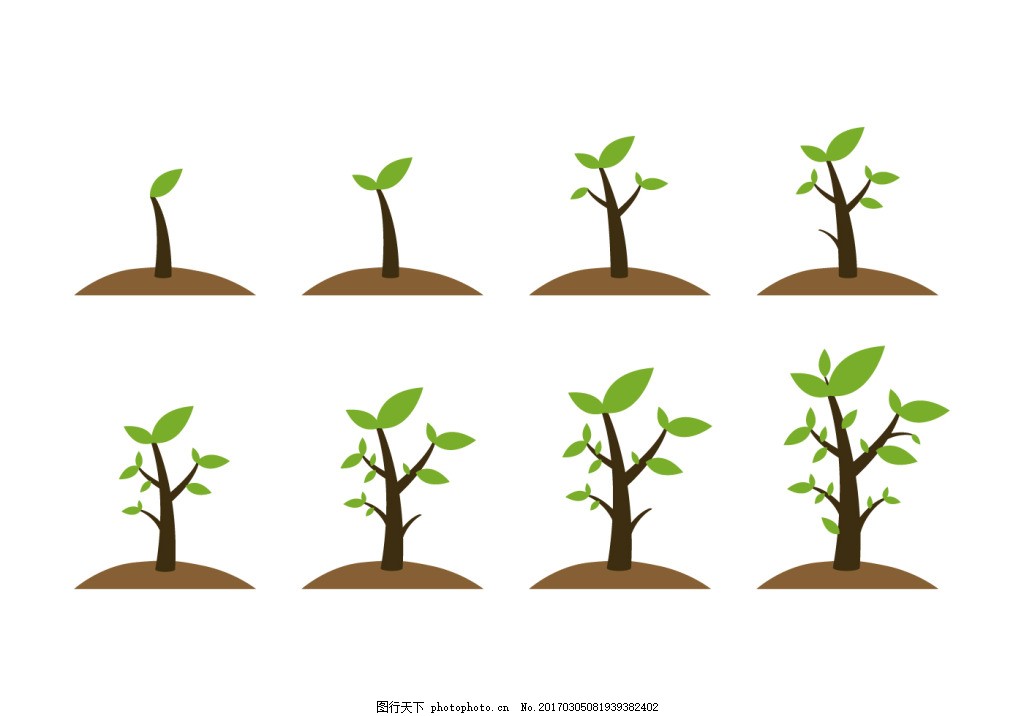 彩笔植物手绘素材