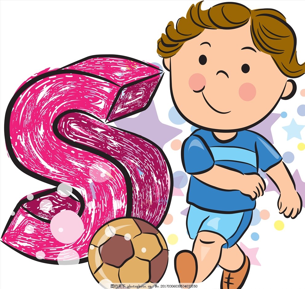 卡通儿童 英文字母