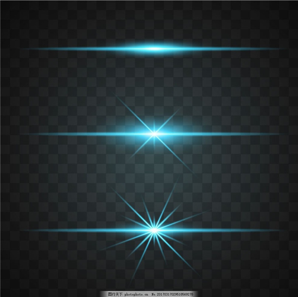 蓝色辉光创意素材图片