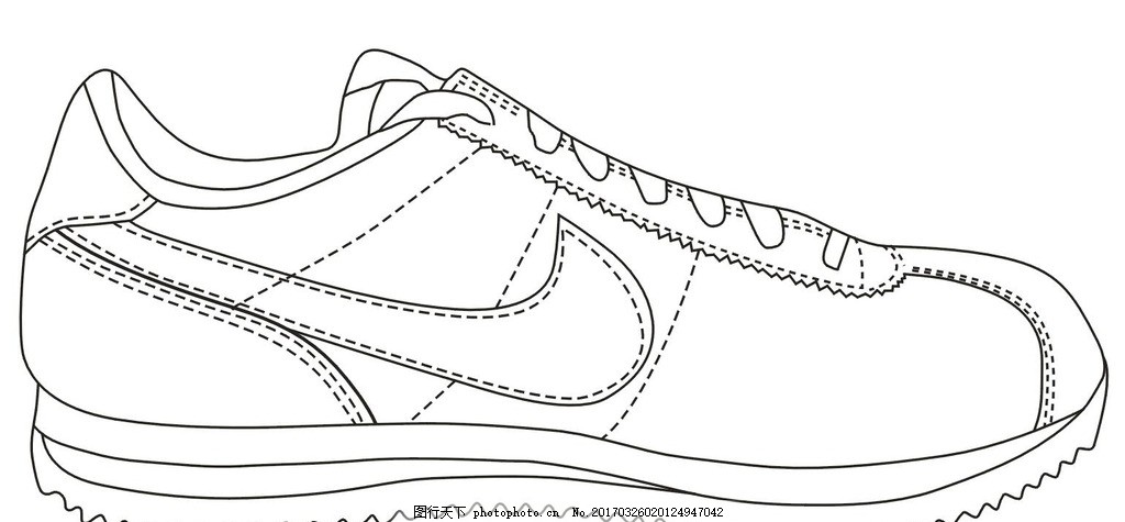 勾勒运动鞋