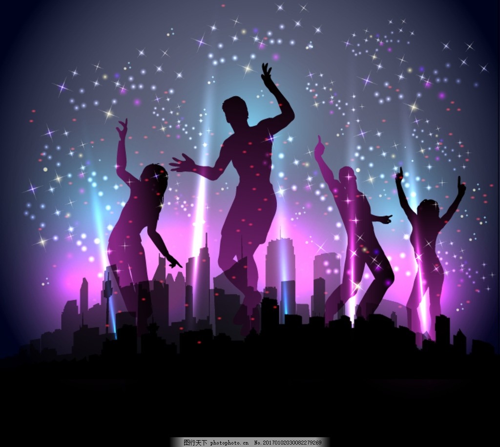 时尚年轻人在酒吧跳舞-蓝牛仔影像-中国原创广告影像素材
