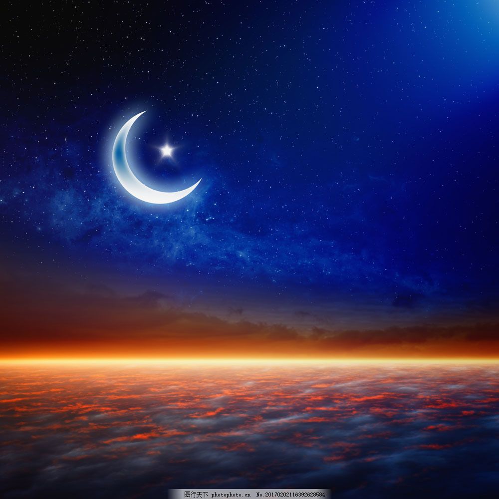 美丽的夜空景色图片 自然风景 高清素材 图行天下素材网