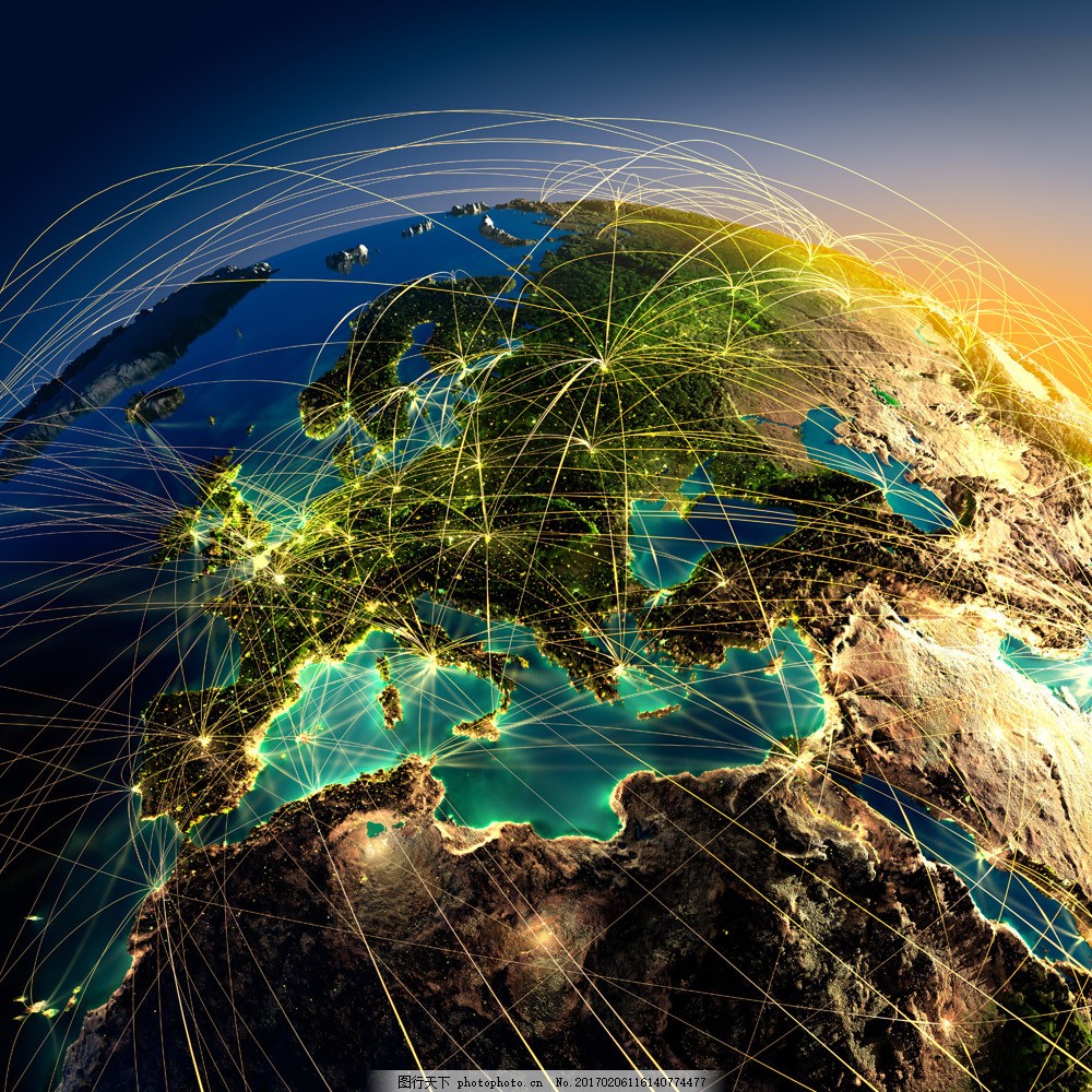 商务科技地球背景图片 装饰画 建筑空间 图行天下素材网